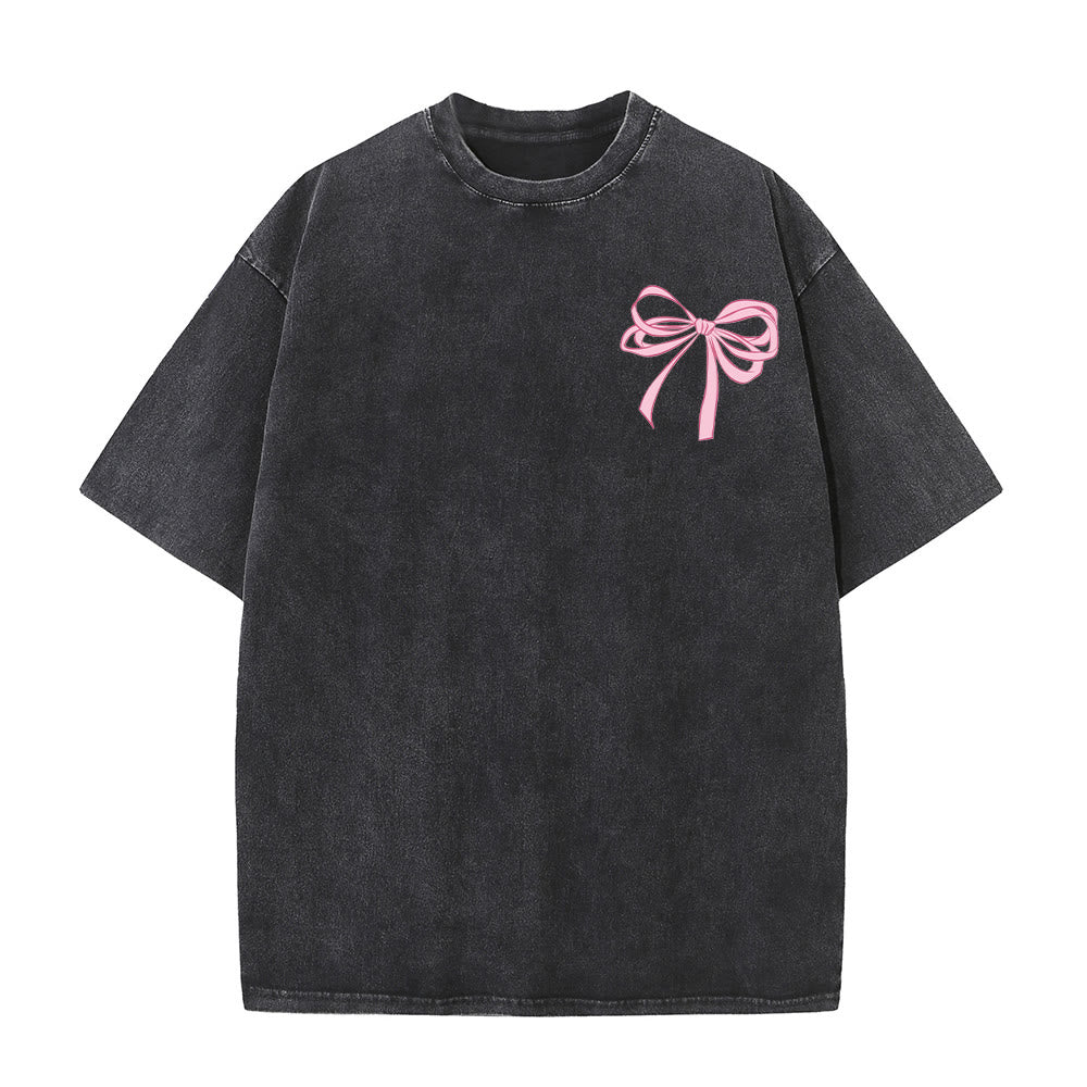 Christianartworkshop God Is Within Her Psalm 46:5 Bow Accent Unisex Washed T-shirt - image 1