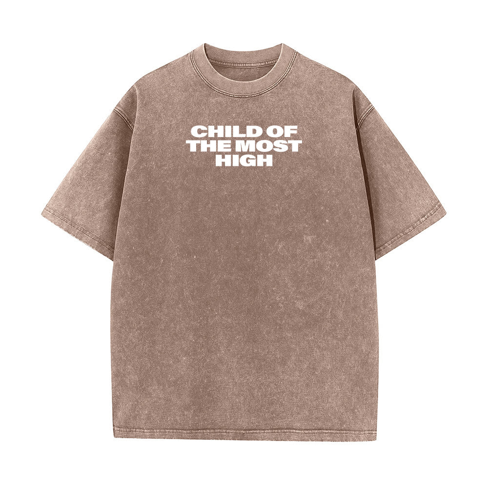 Christianartworkshop Child of the Most High Cross Bold Lettering Unisex Washed T-shirt - image 20