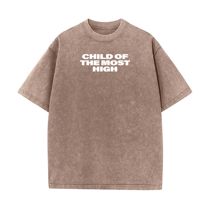 Christianartworkshop Child of the Most High Cross Bold Lettering Unisex Washed T-shirt - image 20