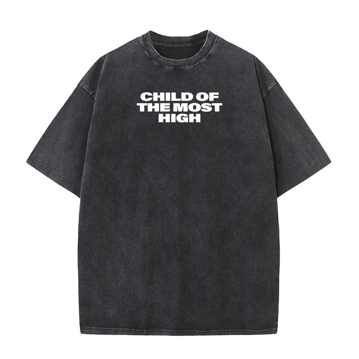 Christianartworkshop Child of the Most High Cross Bold Lettering Unisex Washed T-shirt - image 10