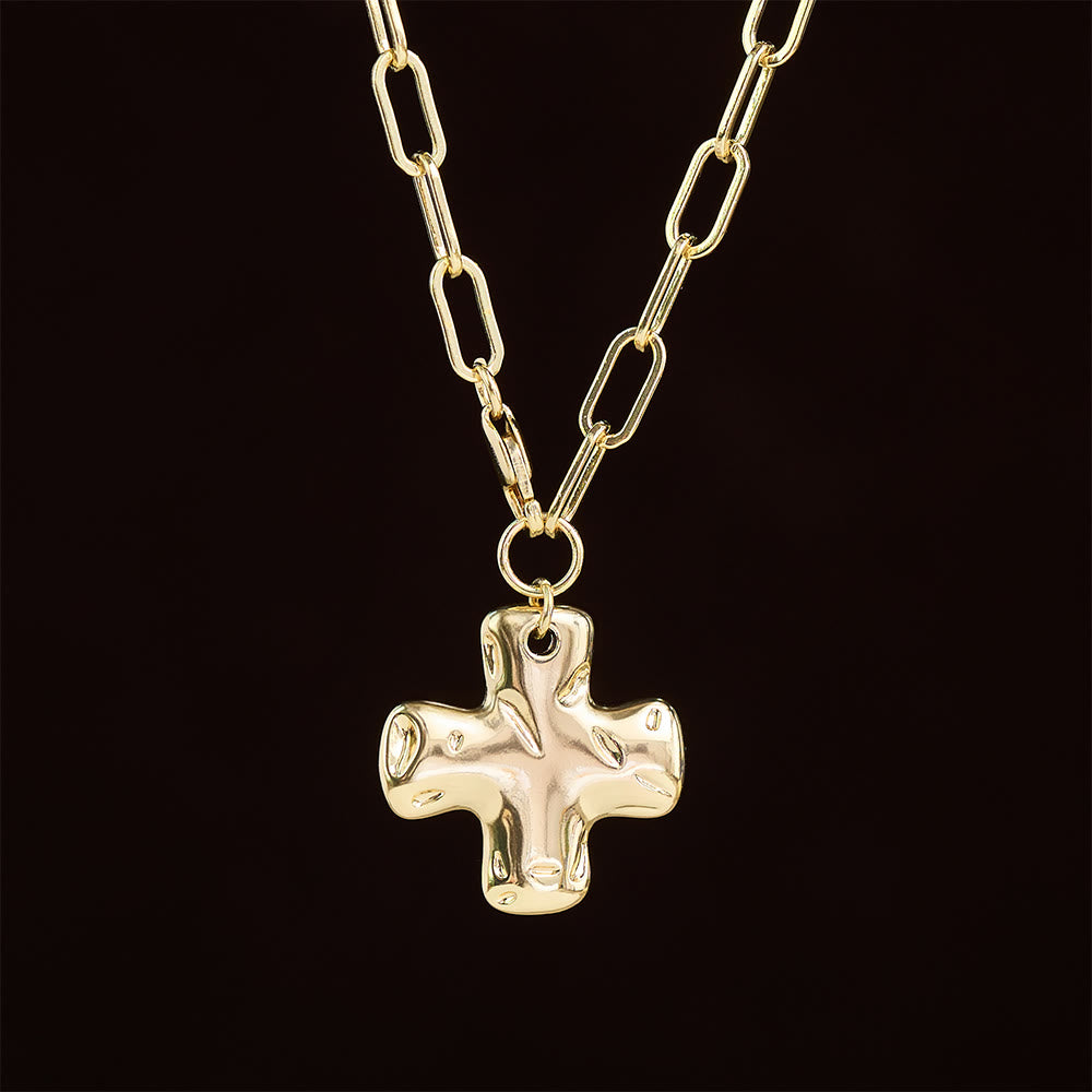 Christianartworkshop Minimalist Cross Paperclip Link Chain Necklace: A Symbol of Modern Faith & Style - image 5