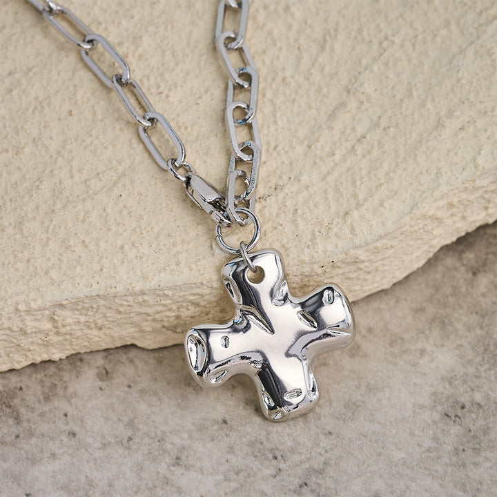 Christianartworkshop Minimalist Cross Paperclip Link Chain Necklace: A Symbol of Modern Faith & Style - image 9