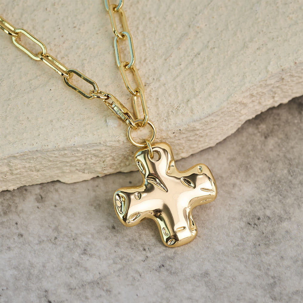 Christianartworkshop Minimalist Cross Paperclip Link Chain Necklace: A Symbol of Modern Faith & Style - image 3
