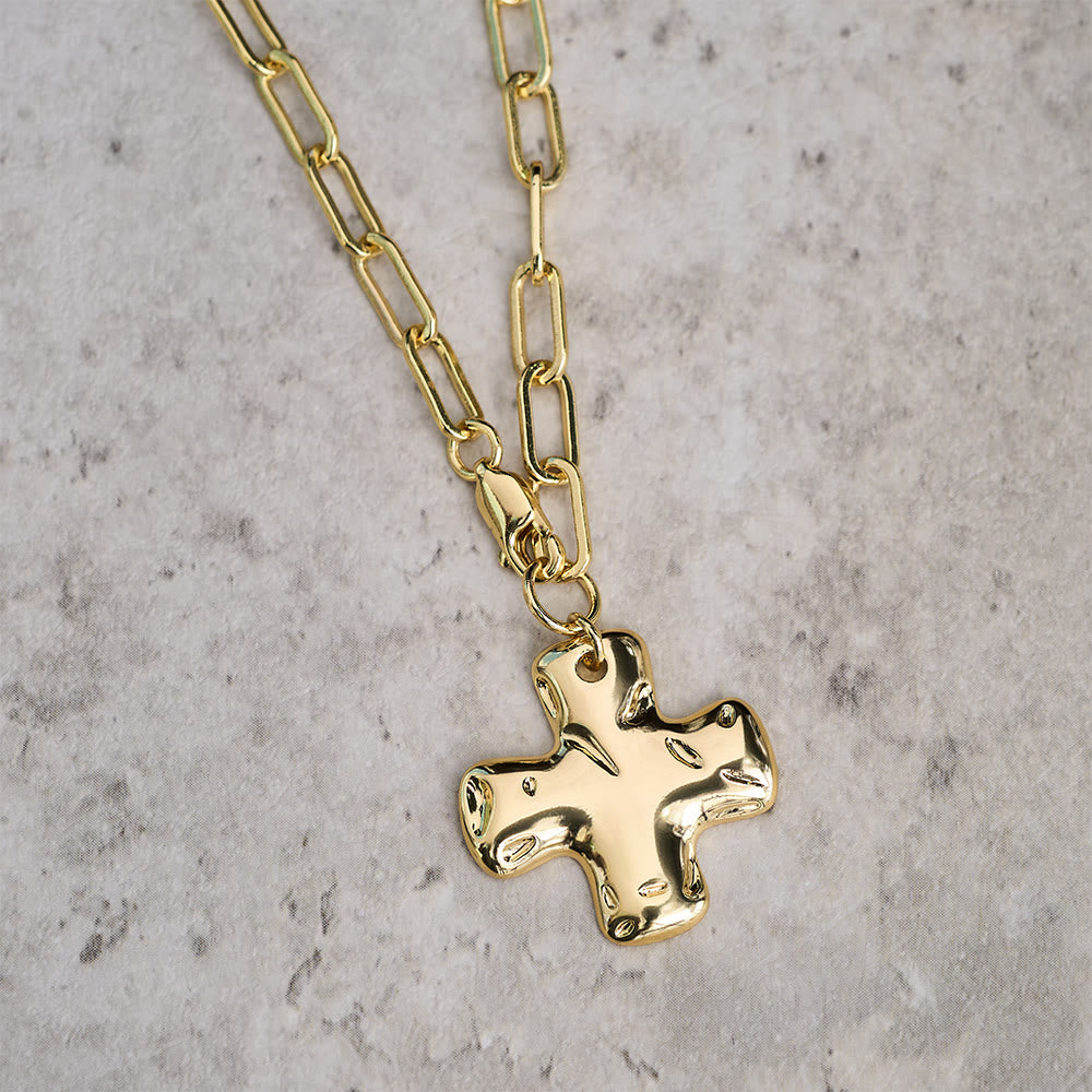 Christianartworkshop Minimalist Cross Paperclip Link Chain Necklace: A Symbol of Modern Faith & Style - image 4