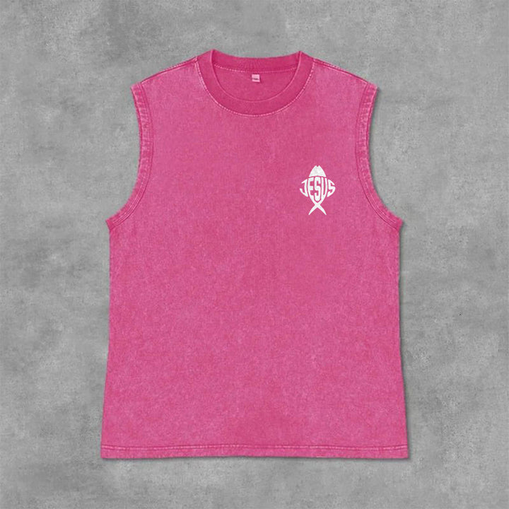 Christianartworkshop With God All Things Are Possible Anchor Unisex Washed Tank Top - image 20