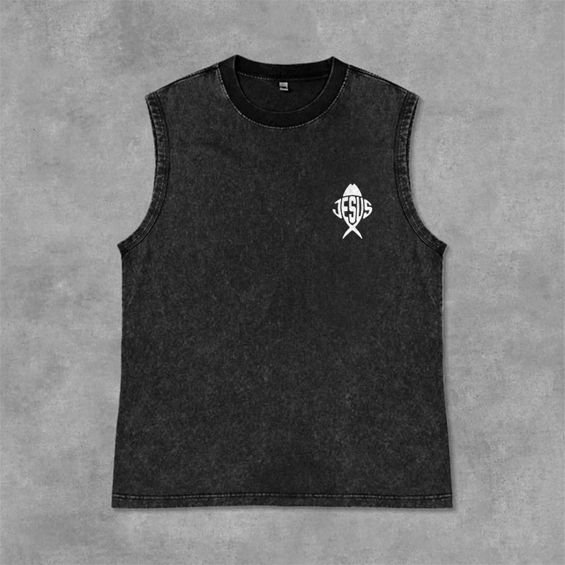 Christianartworkshop With God All Things Are Possible Anchor Unisex Washed Tank Top - image 13