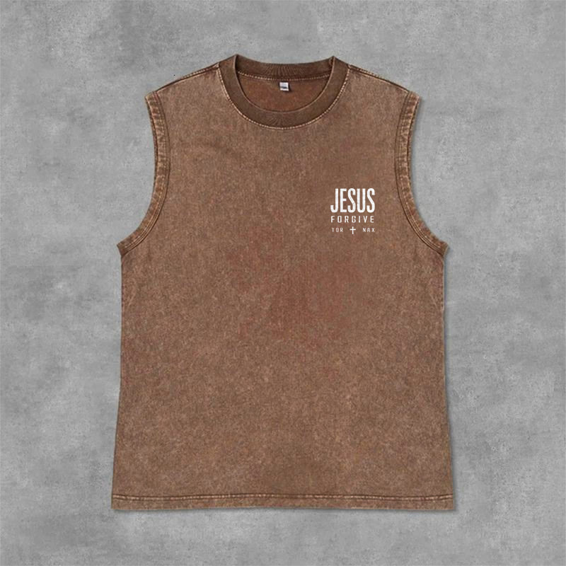 Christianartworkshop Jesus Name Above All Names Unisex Washed Tank Top - image 34