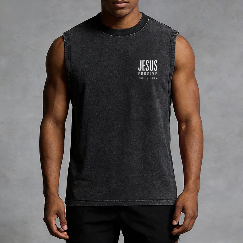 Christianartworkshop Jesus Name Above All Names Unisex Washed Tank Top - image 2