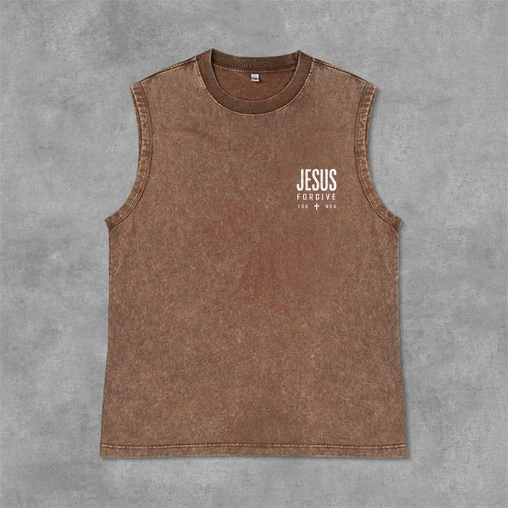 Christianartworkshop Jesus Name Above All Names Unisex Washed Tank Top - image 34
