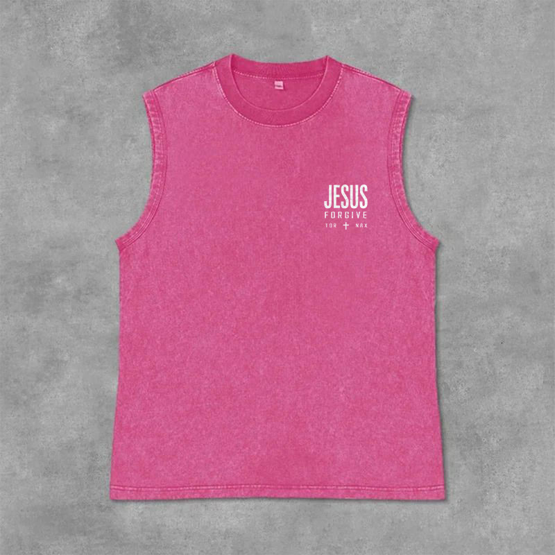 Christianartworkshop Jesus Name Above All Names Unisex Washed Tank Top - image 27