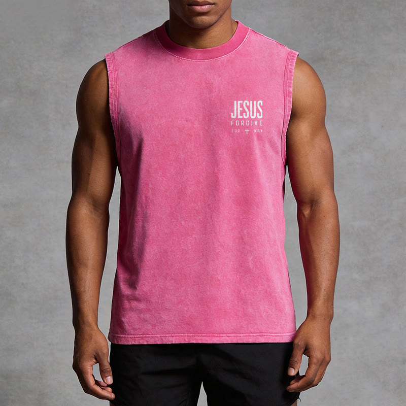 Christianartworkshop Jesus Name Above All Names Unisex Washed Tank Top - image 23