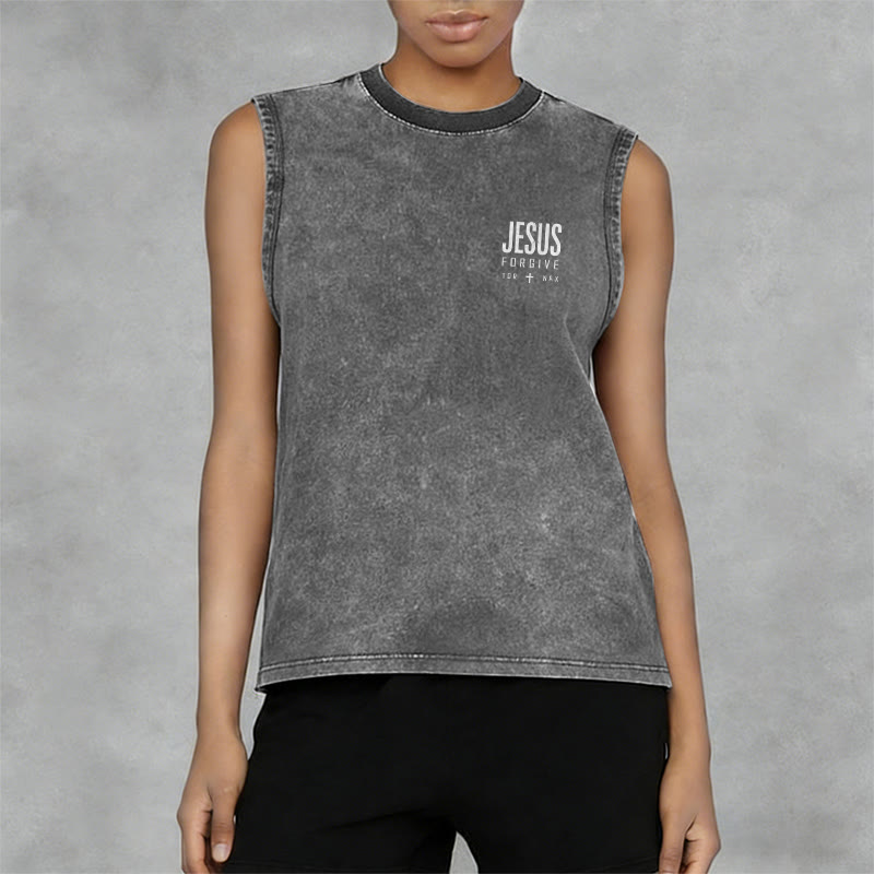 Christianartworkshop Jesus Name Above All Names Unisex Washed Tank Top - image 18