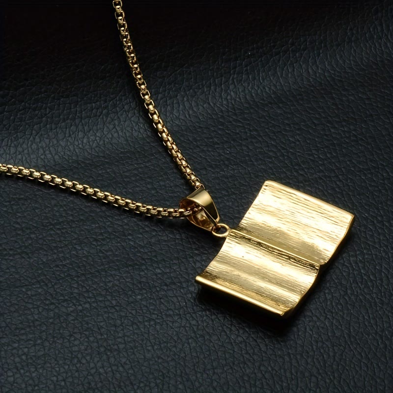 Christianartworkshop Bible-Shaped Cross Pendant Necklace: Symbol of Faith and Divine Wisdom - image 2