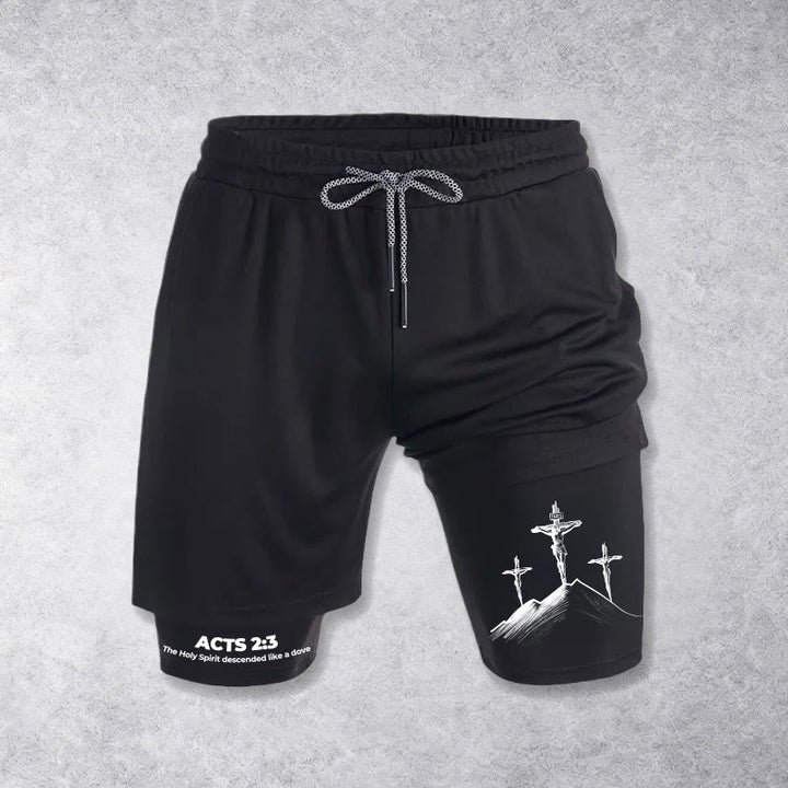 Christianartworkshop Acts 23 The Holy Spirit Descended Shorts - Black - image 11