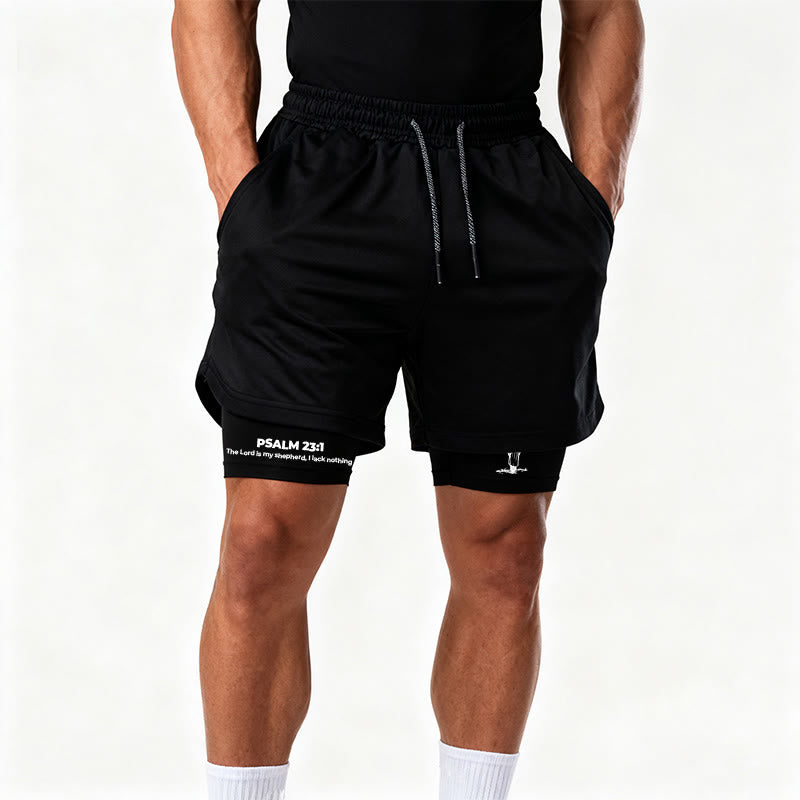 Christianartworkshop Psalm 23 Faithful Shepherd Printed Shorts - image 11