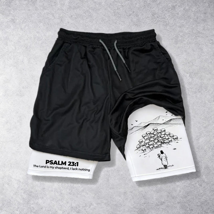 Christianartworkshop Psalm 23 Faithful Shepherd Printed Shorts - image 2