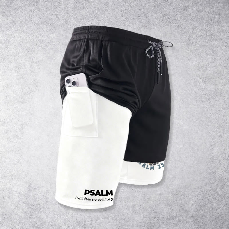 Christianartworkshop Psalm 23 I Will Fear No Evil Printed Shorts - image 8