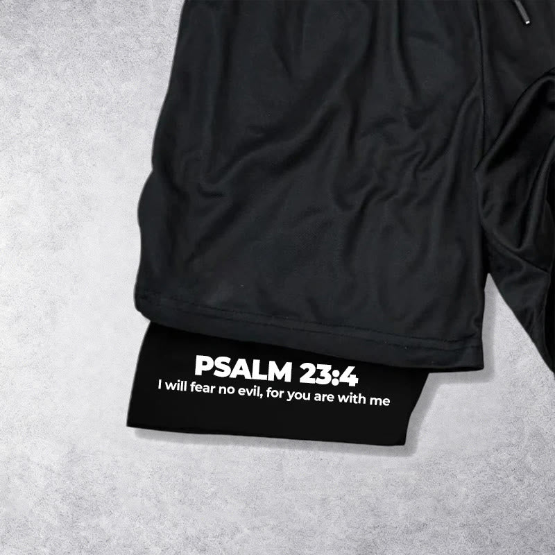 Christianartworkshop Psalm 23 I Will Fear No Evil Printed Shorts - image 11