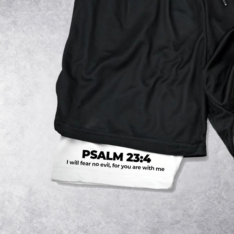 Christianartworkshop Psalm 23 I Will Fear No Evil Printed Shorts - image 7
