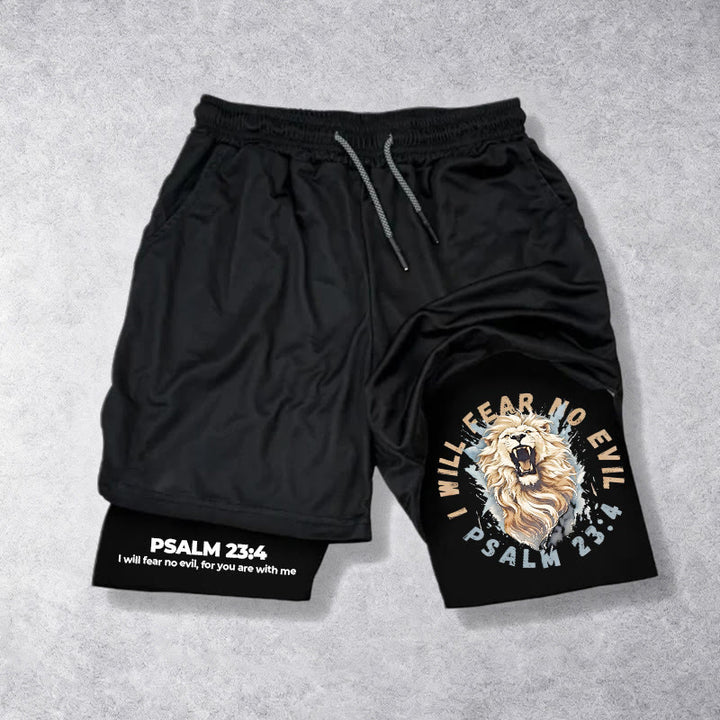 Christianartworkshop Psalm 23 I Will Fear No Evil Printed Shorts - image 17