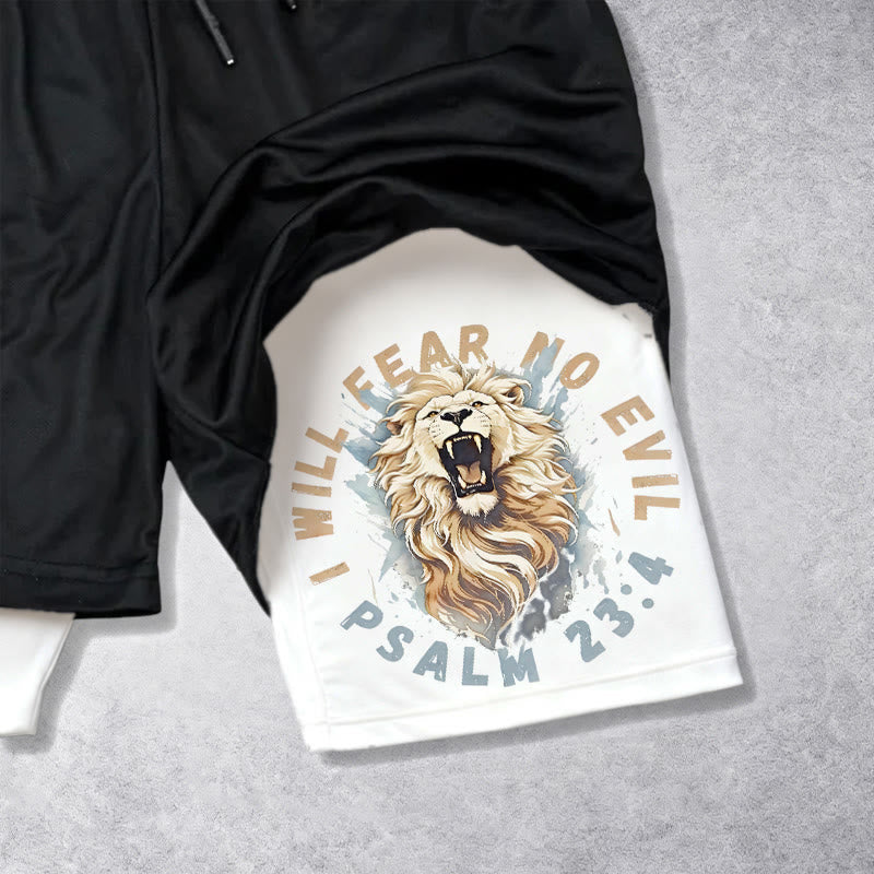 Christianartworkshop Psalm 23 I Will Fear No Evil Printed Shorts - image 5