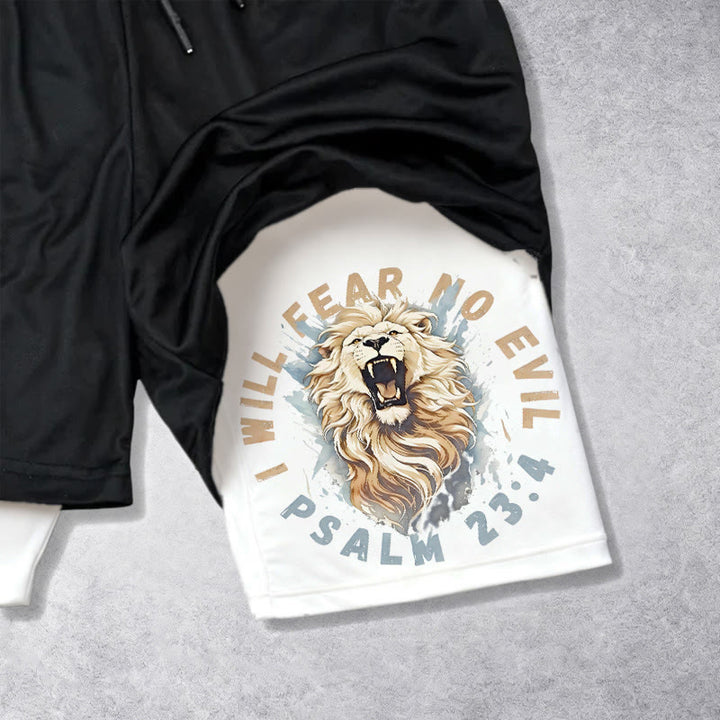 Christianartworkshop Psalm 23 I Will Fear No Evil Printed Shorts - image 5