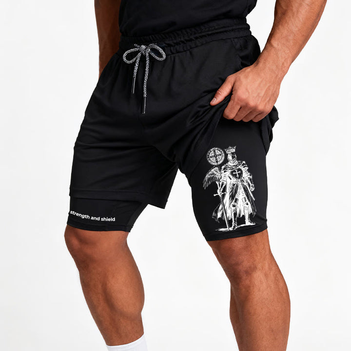Christianartworkshop The Lord Is My Strength and Shield Knight Performance Shorts - image 16