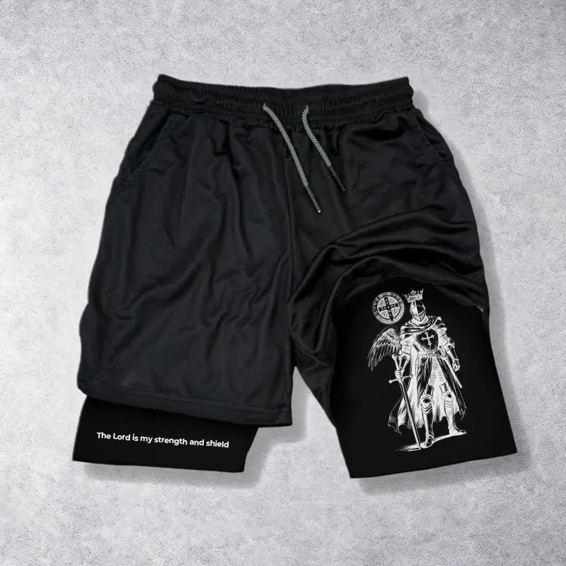 Christianartworkshop The Lord Is My Strength and Shield Knight Performance Shorts - image 15