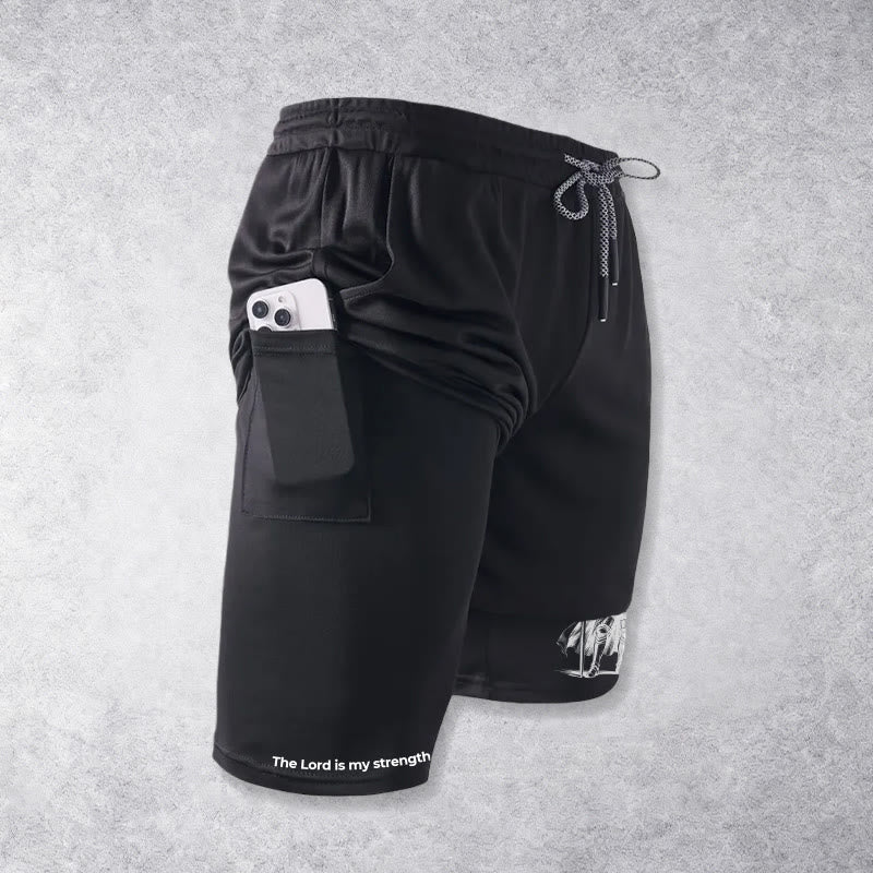 Christianartworkshop The Lord Is My Strength and Shield Knight Performance Shorts - image 11