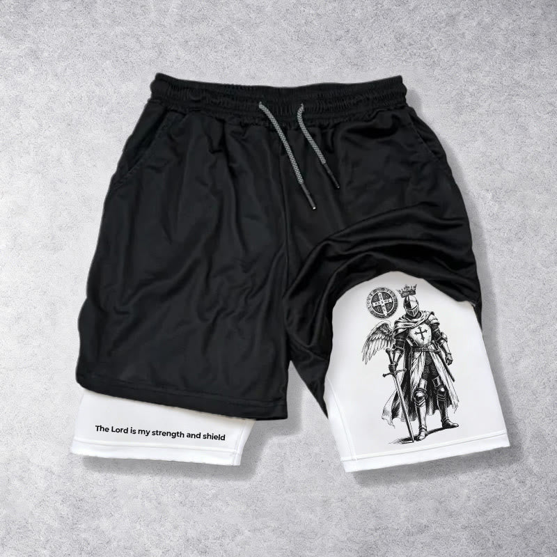 Christianartworkshop The Lord Is My Strength and Shield Knight Performance Shorts - image 4