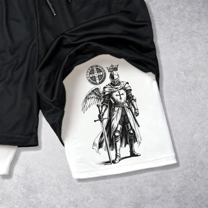 Christianartworkshop The Lord Is My Strength and Shield Knight Performance Shorts - image 8