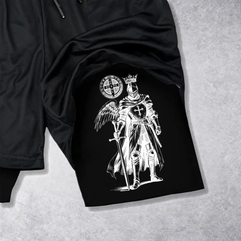 Christianartworkshop The Lord Is My Strength and Shield Knight Performance Shorts - image 13
