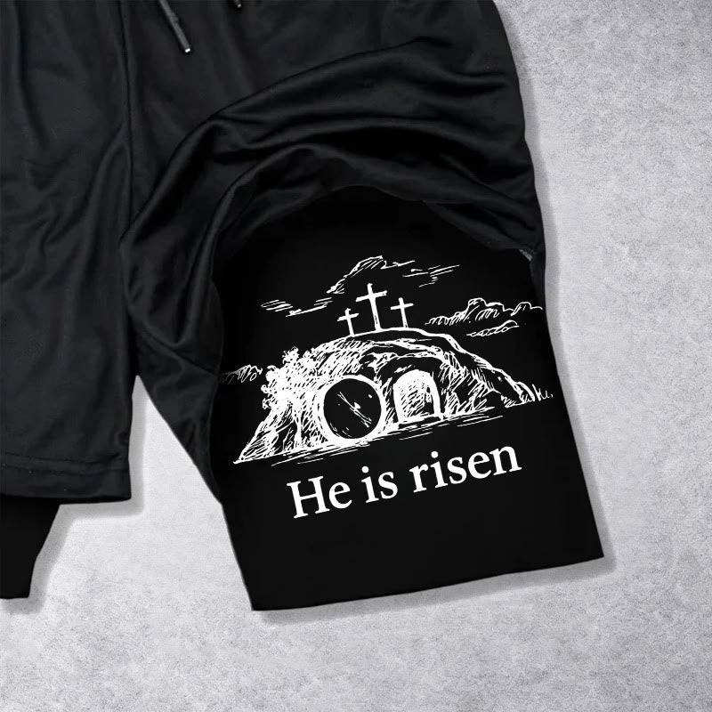 Christianartworkshop Matthew 28:6 He Is Risen Resurrection Performance Shorts - image 14