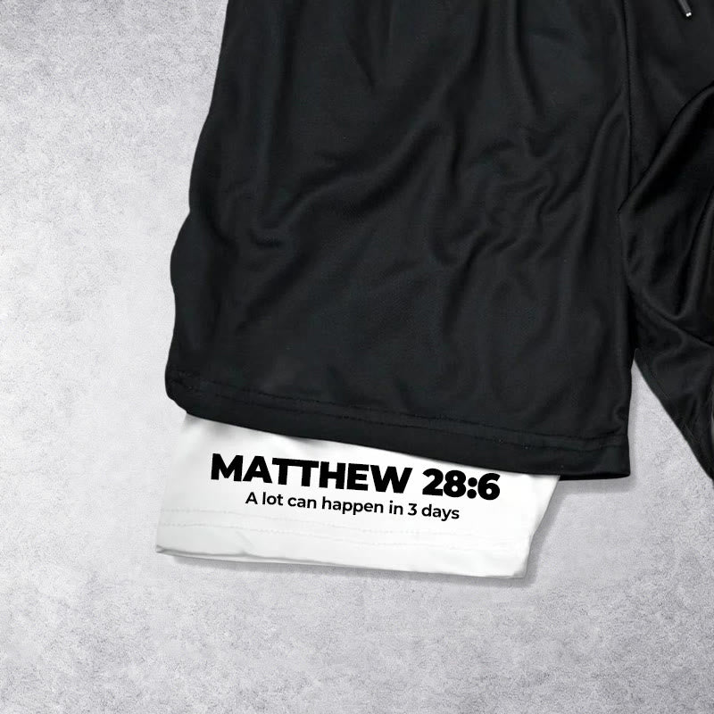 Christianartworkshop Matthew 28:6 He Is Risen Resurrection Performance Shorts - image 4