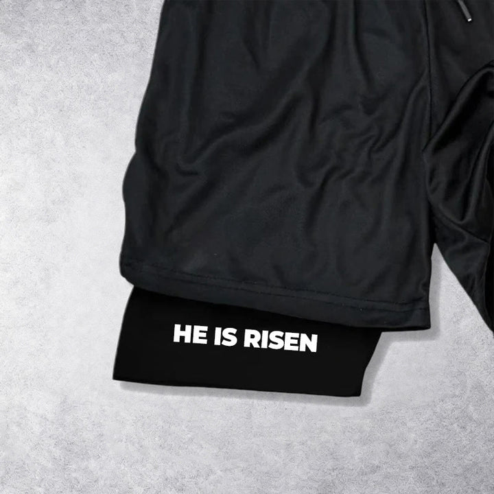 Christianartworkshop He Is Risen Resurrection Cross Performance Shorts - image 16