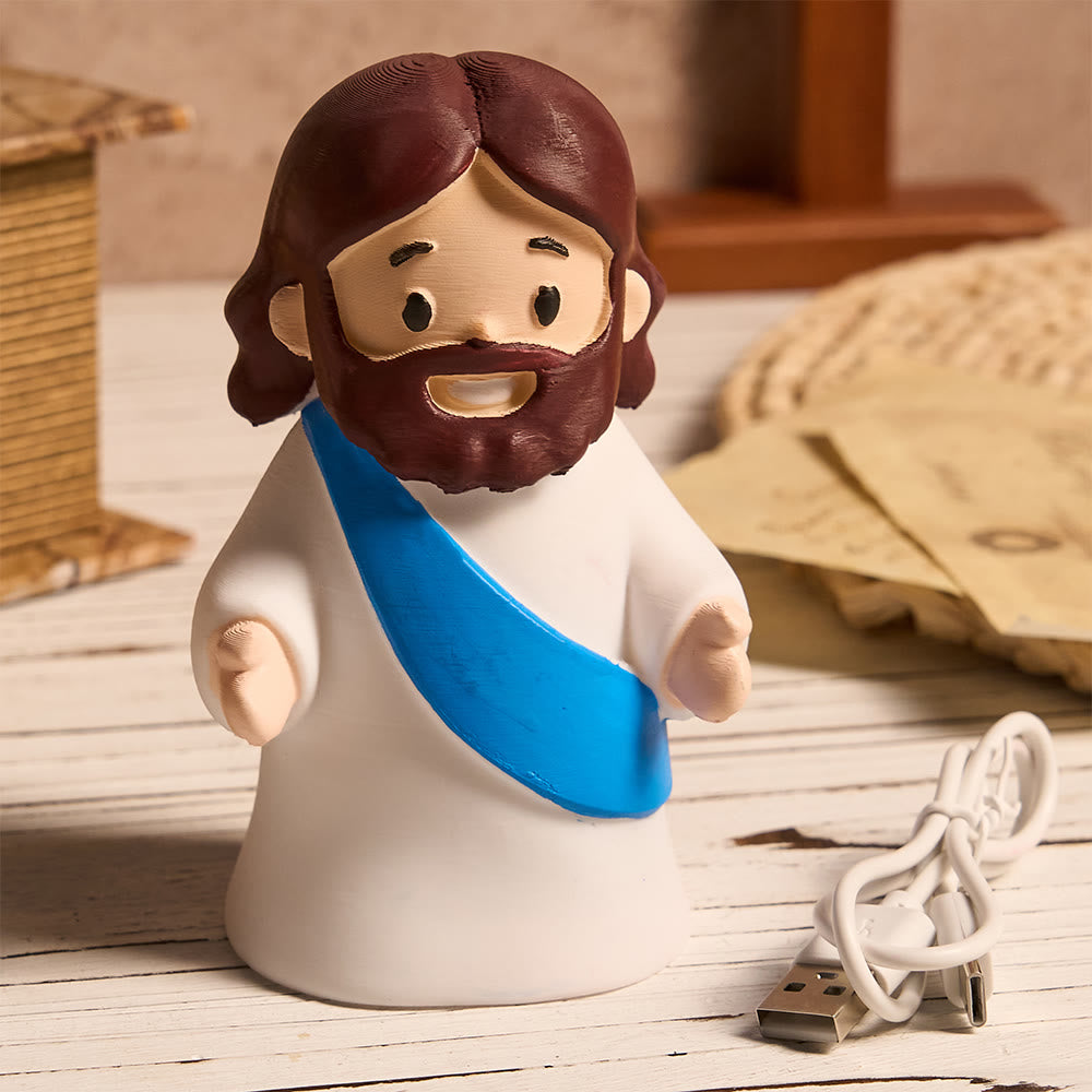 Christianartworkshop Glowing Jesus Tap Light Easter Ornament: Merge Playful Charm with His Care - image 26