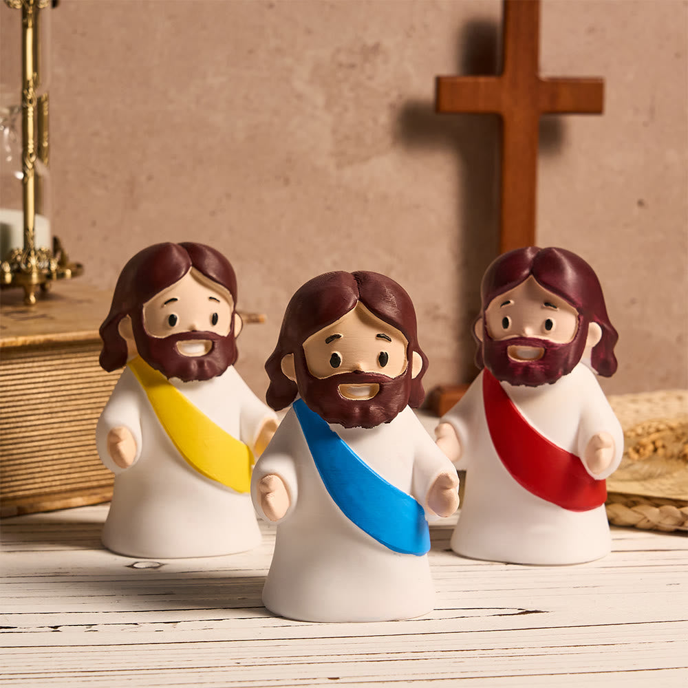 Christianartworkshop Glowing Jesus Tap Light Easter Ornament: Merge Playful Charm with His Care - image 0