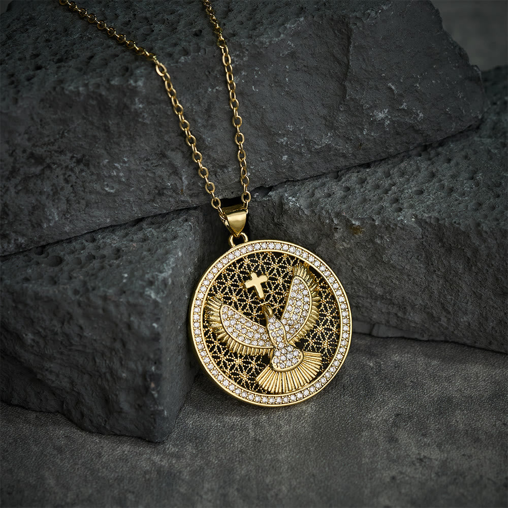 Christianartworkshop Holy Spirit Dove Heavenly Sparkle Necklace: A Radiant Symbol of Faith - image 6