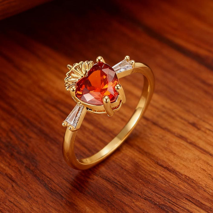 Christianartworkshop Sacred Heart Crystal Ring: A Symbol of Christ’s Unconditional Love - image 2