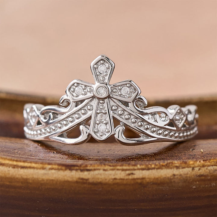 Christianartworkshop Dual Polished Style Cross-Crown Ring: Carry His Royal Care Close Daily - Silver(Suitable for US sizes 10-15) - image 9