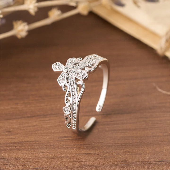 Christianartworkshop Dual Polished Style Cross-Crown Ring: Carry His Royal Care Close Daily - image 12