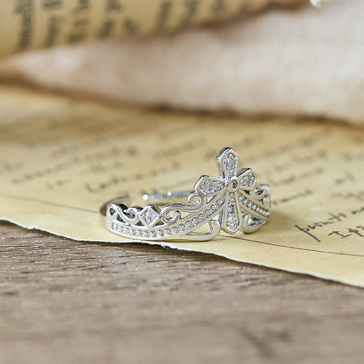 Christianartworkshop Dual Polished Style Cross-Crown Ring: Carry His Royal Care Close Daily - image 15