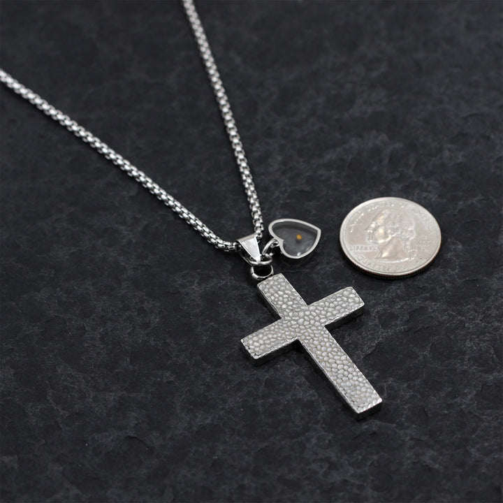 Christianartworkshop Textured Cross Mustard Seed Necklace: Metallic Charms for Spiritual Reminders - image 11