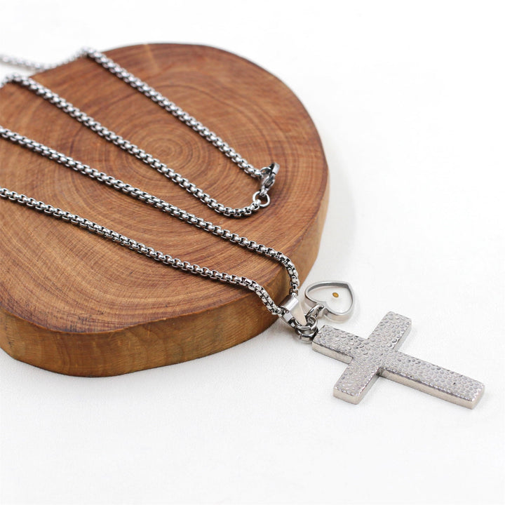 Christianartworkshop Textured Cross Mustard Seed Necklace: Metallic Charms for Spiritual Reminders - image 9
