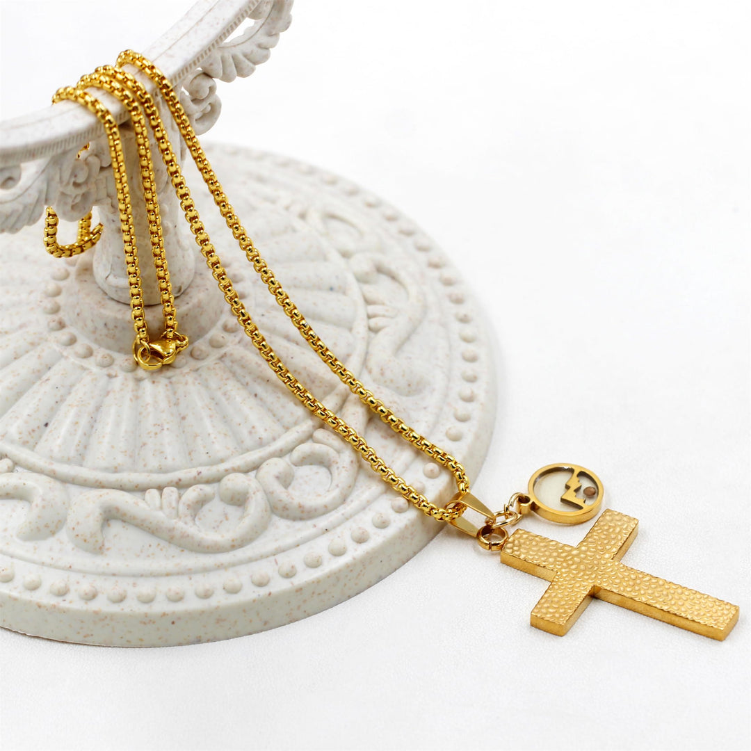 Christianartworkshop Textured Cross Mustard Seed Necklace: Metallic Charms for Spiritual Reminders - image 17