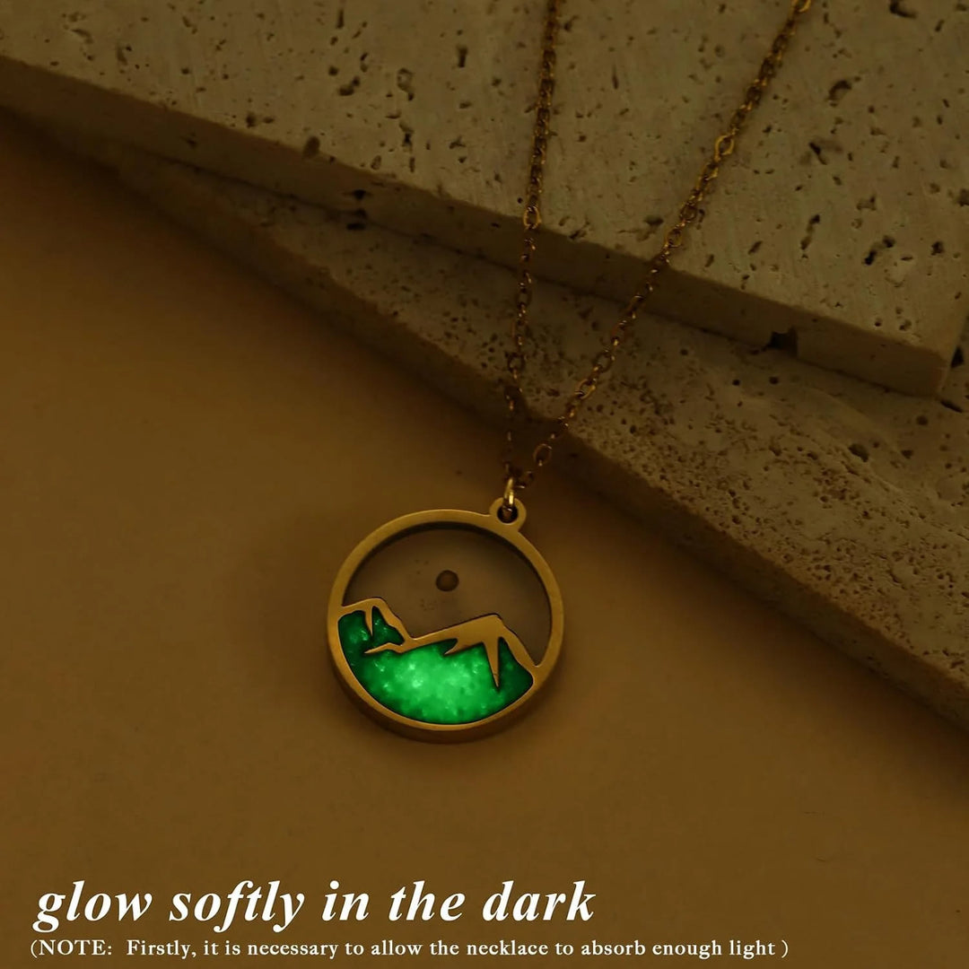 Christianartworkshop Glow-in-the-Dark Mustard Seed Mountain Necklace: A Symbol of Faith’s Light in Darkness - image 3