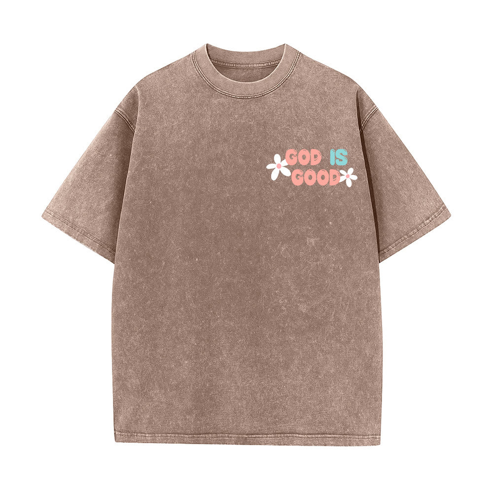 Christianartworkshop God Is Good Even When Life Isn't Unisex Washed T-Shirt - image 17