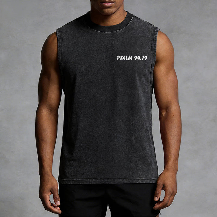 Christianartworkshop Smile You're Loved By God Unisex Washed Tank Top - image 2