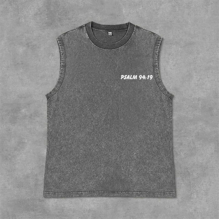 Christianartworkshop Smile You're Loved By God Unisex Washed Tank Top - image 9