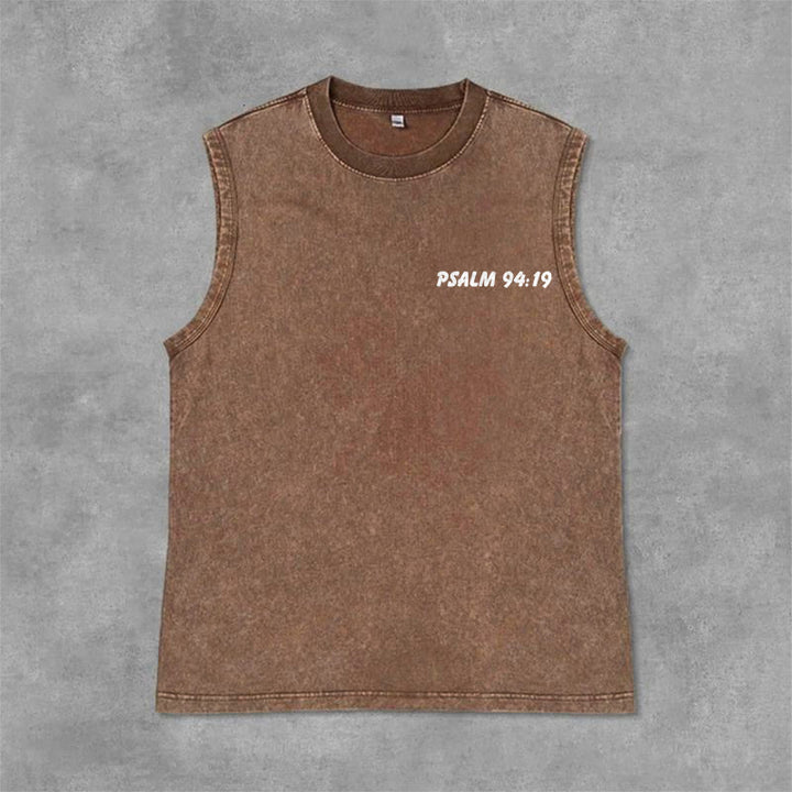 Christianartworkshop Smile You're Loved By God Unisex Washed Tank Top - image 20